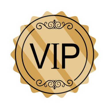 Beyaz arkaplanda altın VIP mührü