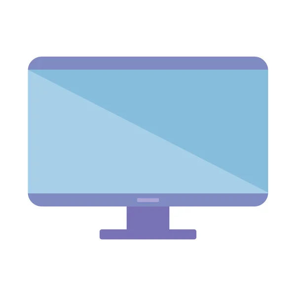 Monitor Computer Symbol Auf Weißem Hintergrund — Stockvektor