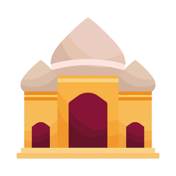 Icône Mosquée Indienne Sur Fond Blanc — Image vectorielle