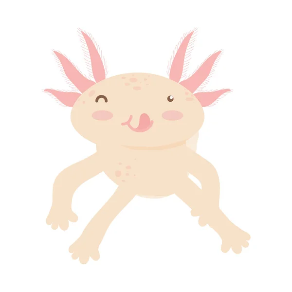 Icône Axolotl Rose Sur Fond Blanc — Image vectorielle