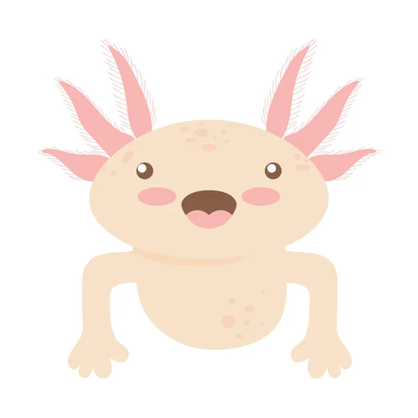 Icono Axolotl Sorprendido Sobre Fondo Blanco — Vector de stock
