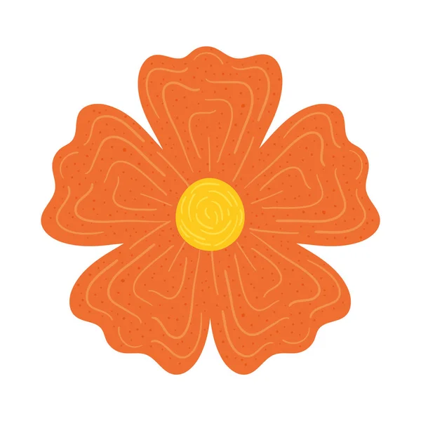 Icono Flor Naranja Sobre Fondo Blanco — Vector de stock