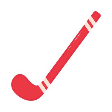 Beyaz arkaplanda hokey sopası simgesi