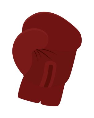 Beyaz arkaplanda kahverengi boks eldiveni