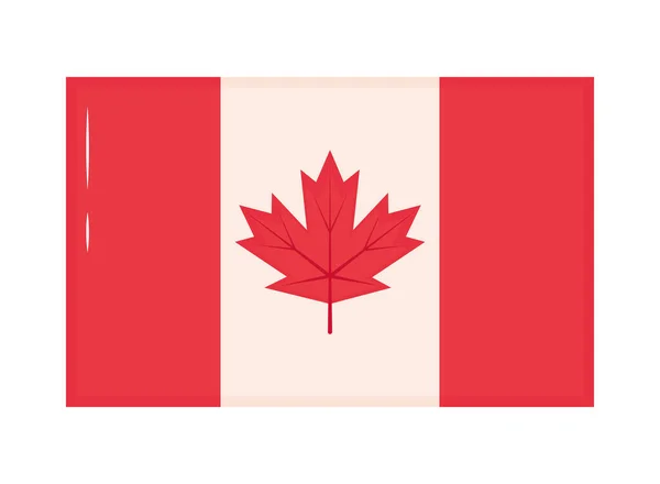 Значок Флага Канады Белом Фоне — стоковый вектор