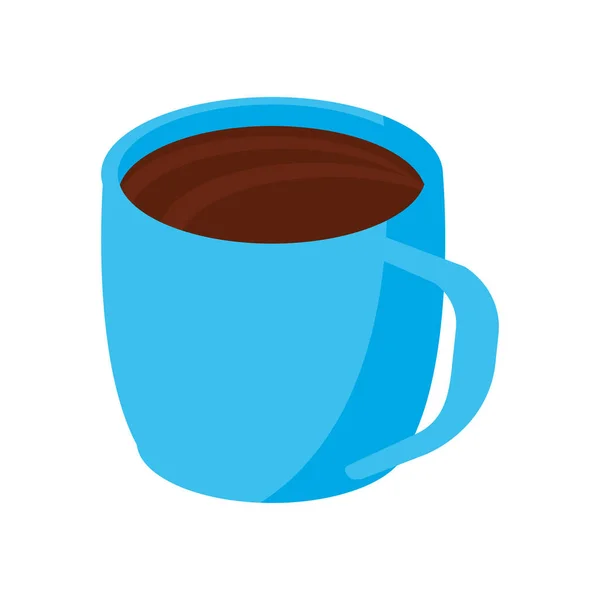 Μπλε Κούπα Καφέ Πάνω Από Λευκό — Διανυσματικό Αρχείο