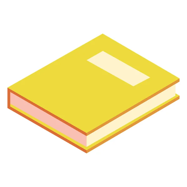 Design Notebook Amarelo Sobre Branco — Vetor de Stock