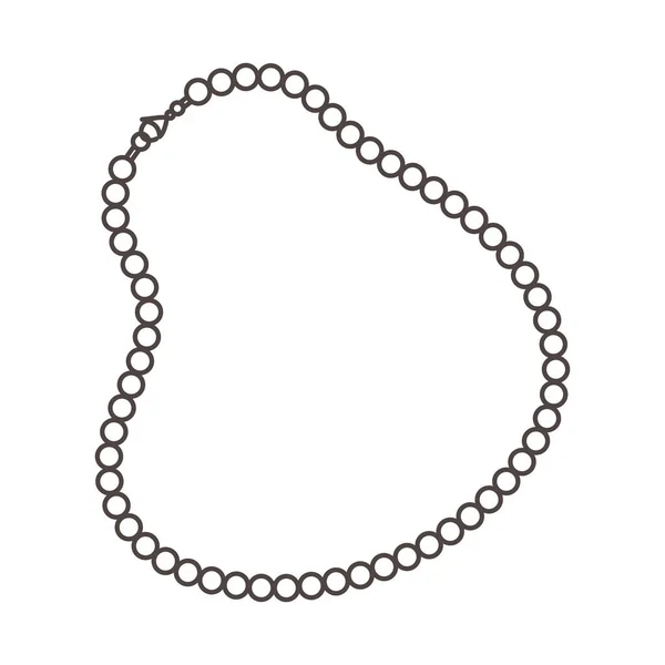 Pearl Necklace Icon White Abckground — ストックベクタ
