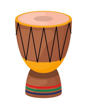 Beyaz arkaplanda Afrika davul simgesi