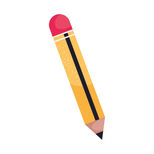 Yellow Pencil Icon White Background — Stock Vector