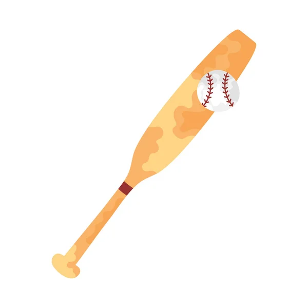 Baseball Ball Icon White Background — Vettoriale Stock