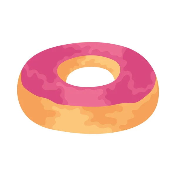 Ícone Doce Donut Fundo Branco —  Vetores de Stock