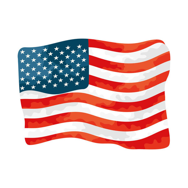 иконка флага США на белом фоне