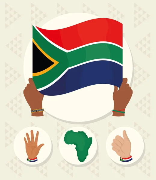 Ikona Afryki Południowej Białym Tle — Wektor stockowy