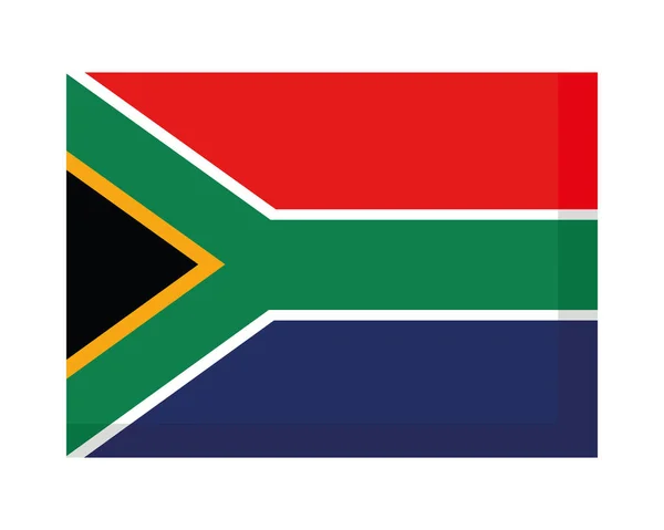 Flaga Afryki Południowej Białym Tle — Wektor stockowy