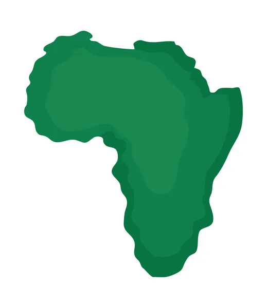 アフリカ地図のアイコンを白い背景に — ストックベクタ