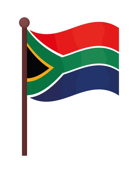 Flaga Republiki Południowej Afryki Słup — Wektor stockowy
