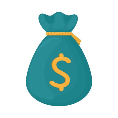 para çuvalı simgesi beyaz arkaplanda