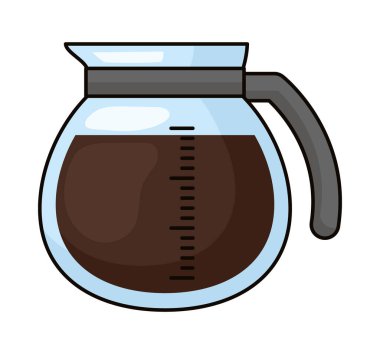 Beyaz arkaplanda kahve sürahisi simgesi