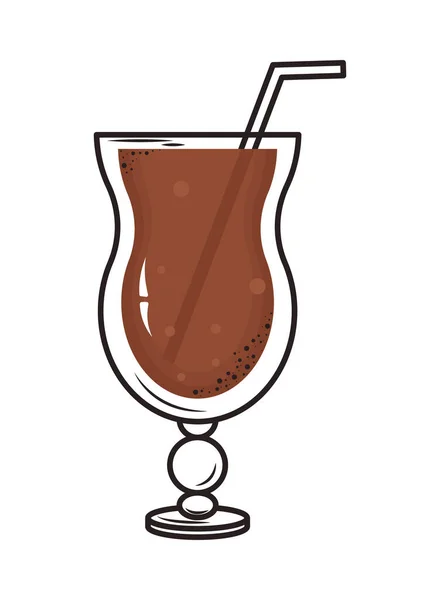 Chocolate Cocktail Icon White Background — Vettoriale Stock