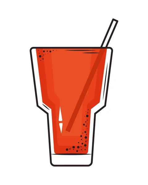 Summer Cocktail Icon White Background — Vetor de Stock