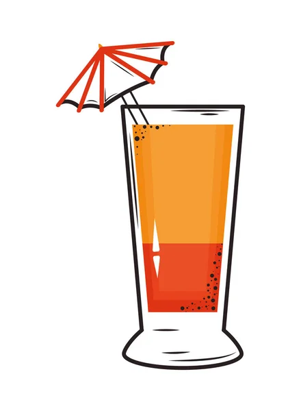 Tropische Cocktail Symbol Auf Weißem Hintergrund — Stockvektor