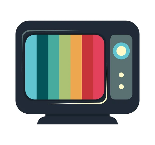 Retro Television Icon White Background — Vettoriale Stock