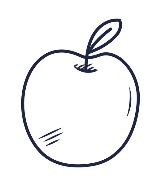 ไอคอนผลไม แอปเป ลบนพ นหล ขาว — ภาพเวกเตอร์สต็อก