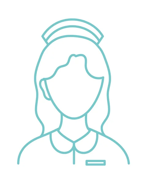 Avatar Nurse Woman White Background — Stock Vector