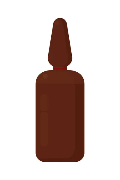 Vial Bottle Icon White Background — Vettoriale Stock