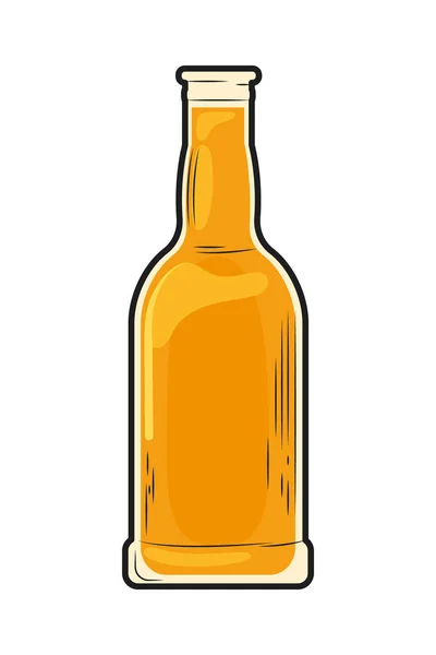 Icono Botella Cerveza Sobre Fondo Blanco — Vector de stock