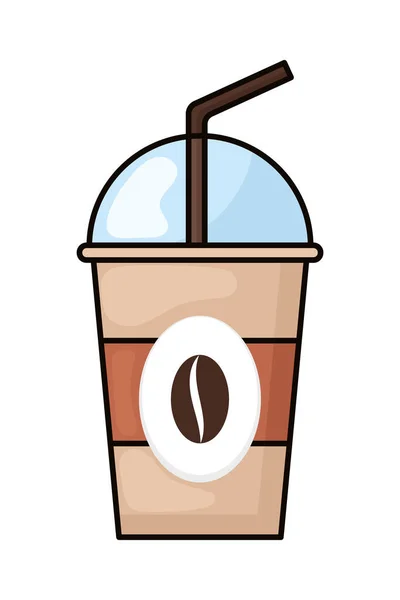 Coffee Drink Icon White Background — Διανυσματικό Αρχείο