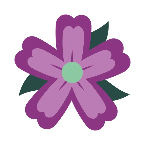 Фиолетовый Цветок Значок Белом Фоне — стоковый вектор