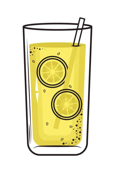 Lemonade Drink Icon White Background — Stockvektor