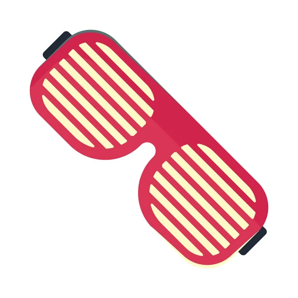 Red Striped Glasses White Background — Image vectorielle