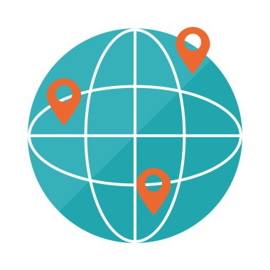 Beyaz arkaplanda genel küre simgesi