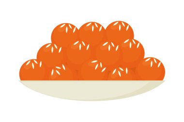 Beyaz arka planda Hint panipuri plakası