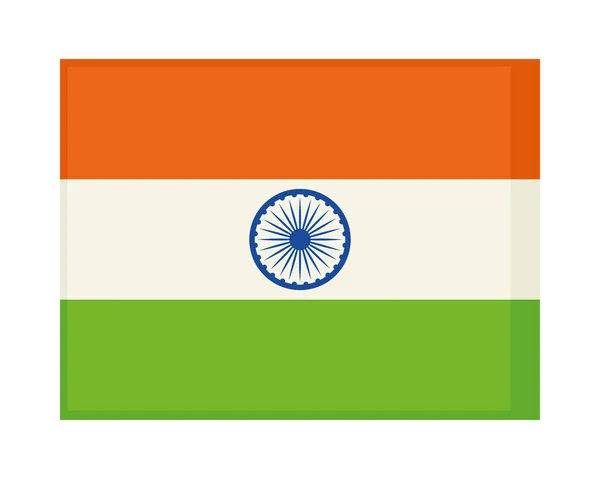 Indian Flag Icon White Background — Wektor stockowy