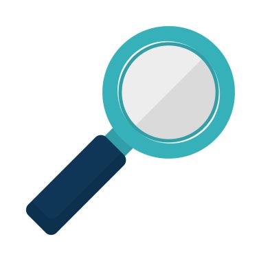 Beyaz arkaplanda büyütme cam simgesi