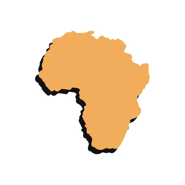 Плоский Дизайн Карты Африки Поверх Белого — стоковый вектор