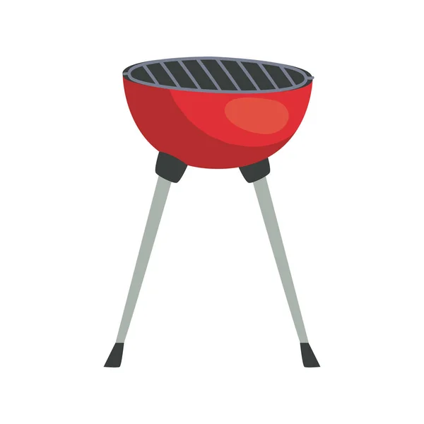 Flat Grill Design White — Stok Vektör