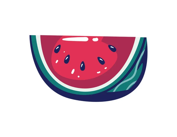 Flat Bright Watermelon White — Vetor de Stock