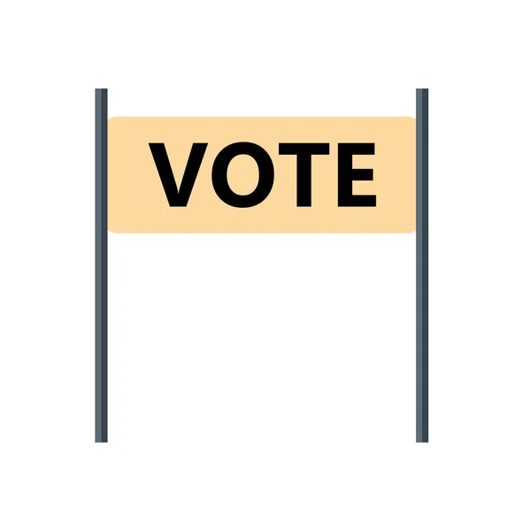 Flat Vote Banner White — Image vectorielle