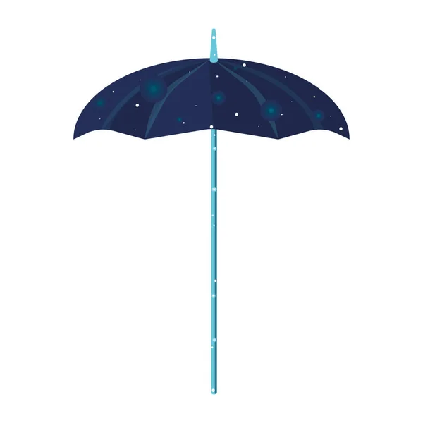 Bright Blue Umbrella White — Stock Vector