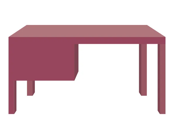 Wooden Table Design White — Stock vektor