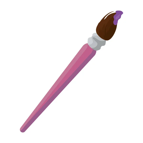 Pink Paintbrush Design White — ストックベクタ