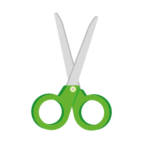 Дизайн Зелених Ножиць Над Білим — стоковий вектор