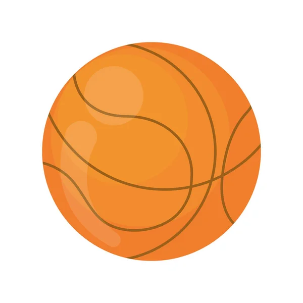 Яркий Баскетбольный Мяч Над Белым — стоковый вектор