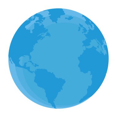 Mavi dünya tasarımı beyaz yerine