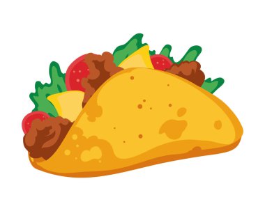 Beyaz yerine Meksika taco resmi.